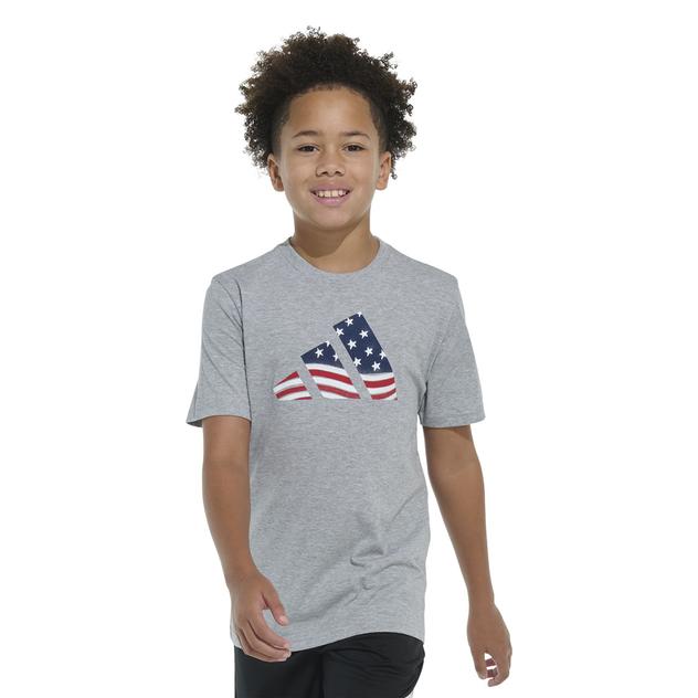 Boys (8-20) adidas® Short Sleeve USA Flag Logo Tee
