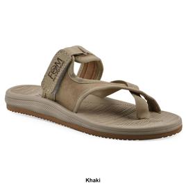 Womens White Mountain Basket Slide Sandals