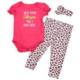 Baby Girl (NB-9M) bon bebe(R) On One & Leggings Set w/ Headband