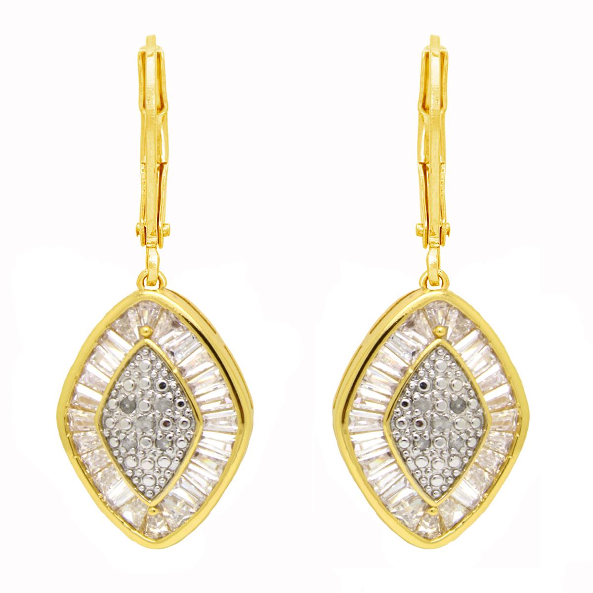 Gianni Argento Diamond & Cubic Zirconia Dangle Earrings