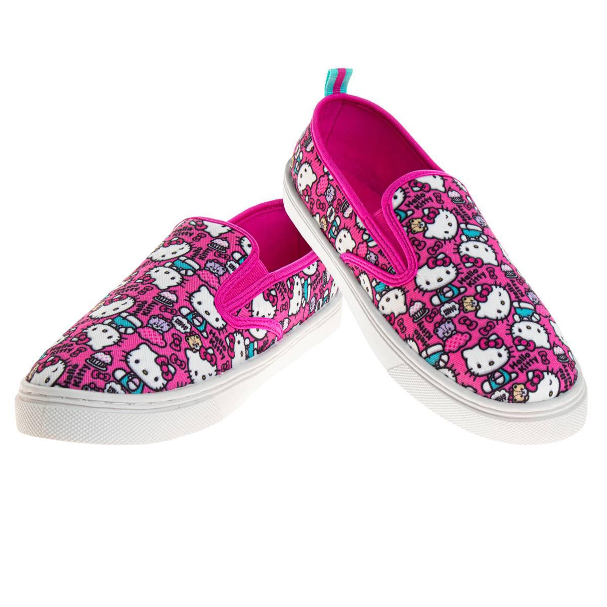 Big Girls Hello Kitty(R) Slip-On Canvas Sneakers