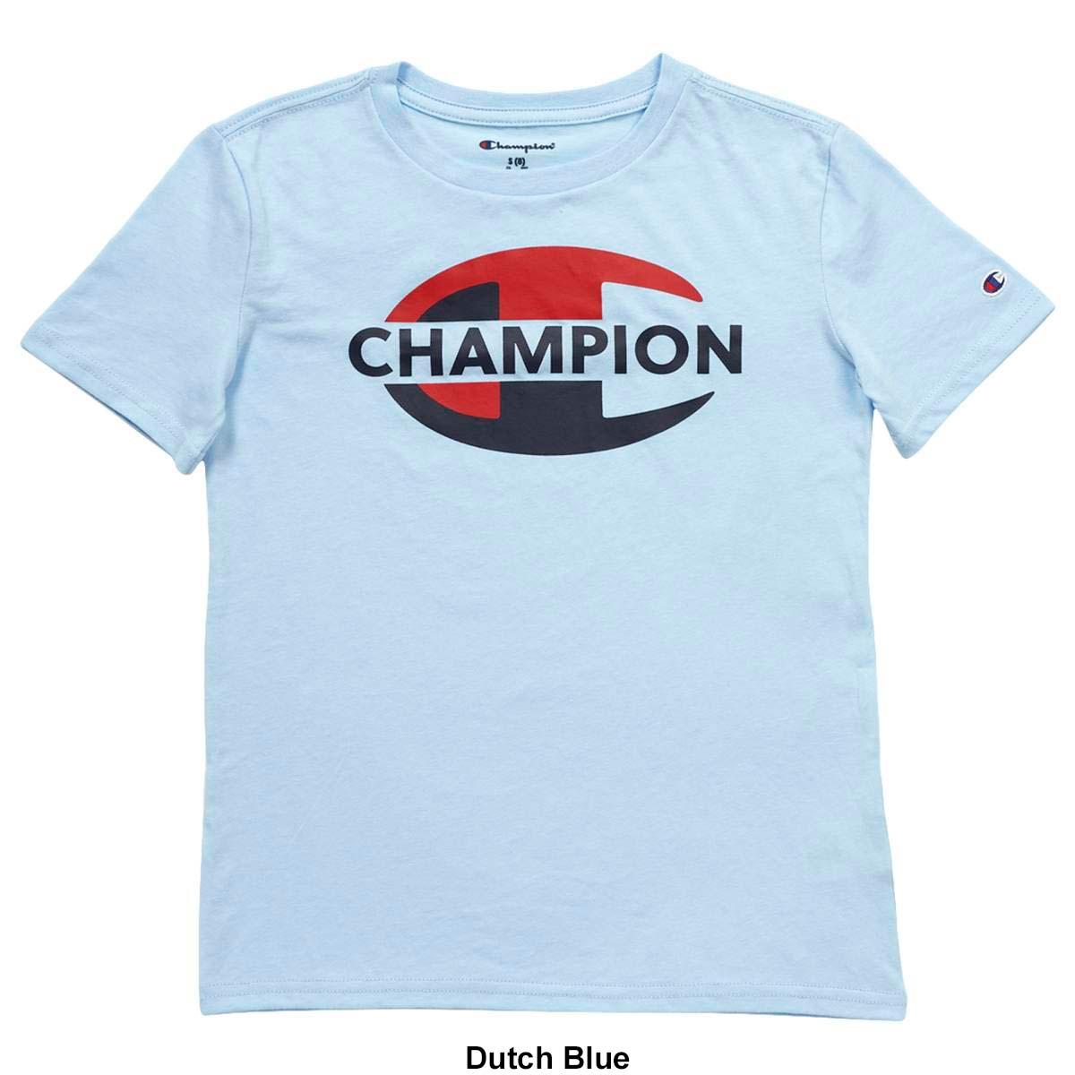 Boys (8-20) Champion® Short Sleeve Color Block Logo Tee