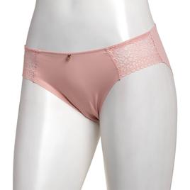 Womens Laura Ashley(R) Brush Bikini Panties w/ Lace Side - LS7790AB