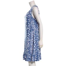 Womens MSK Sleeveless Abstract Ruffle Hem Shift Dress