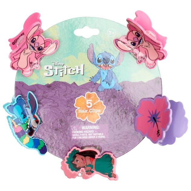 Girls Disney Lilo & Stitch 5pk. Claw Hair Clips