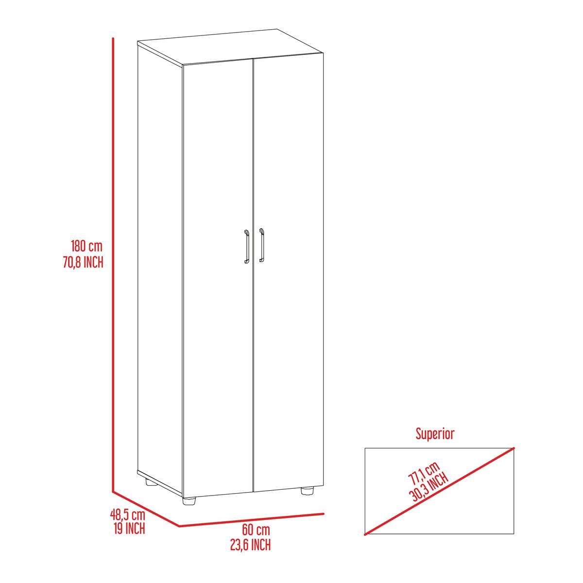 FM FURNITURE Glasglow Black Armoire