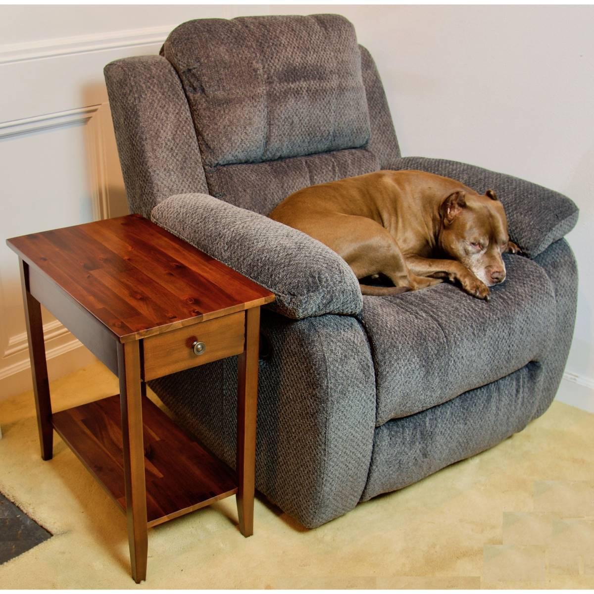 Casual Contemporary Living 2-Tier Acacia End Table with Drawer