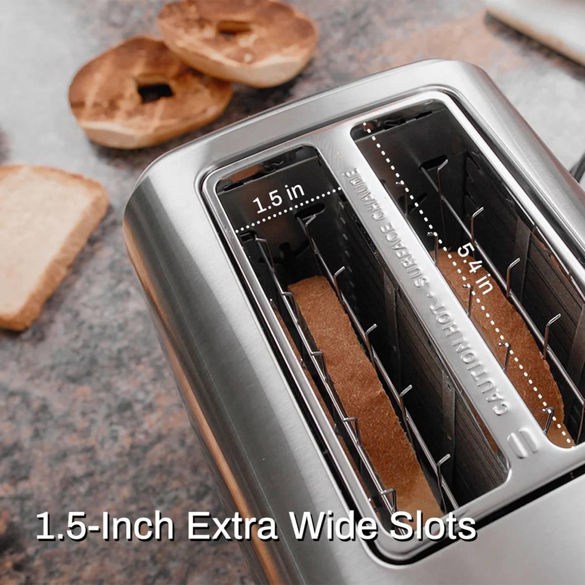 Ramjoy 2-Slice Stainless Steel Toaster