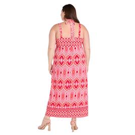 Plus Size R&M Richards Coral & Pink Maxi Dress