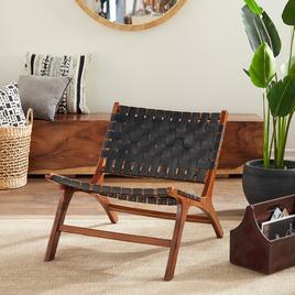 9th & Pike® Black Wood Contemporary Accent Chair - Set of 2