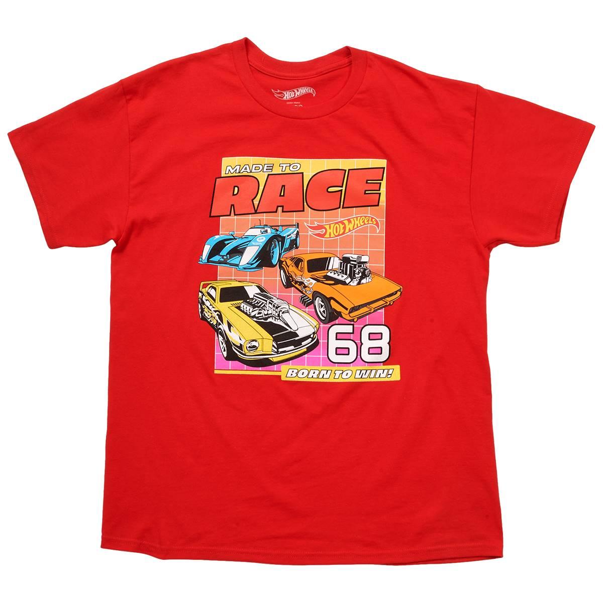 Young Mens Hot Wheels(R) Made to Race Graphic Tee - Red