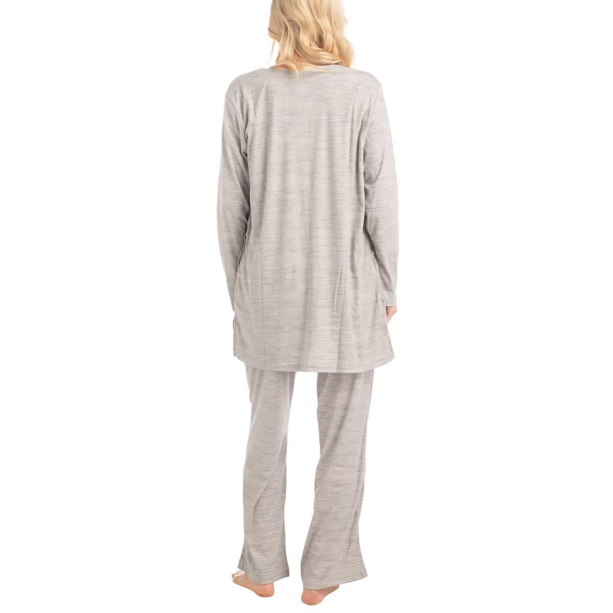 Womens MUK LUKS® 3pc. Anything Pajama Set - Grey Cotton Candy