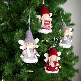 Northlight Seasonal Plush Christmas Ornaments - Set of 4