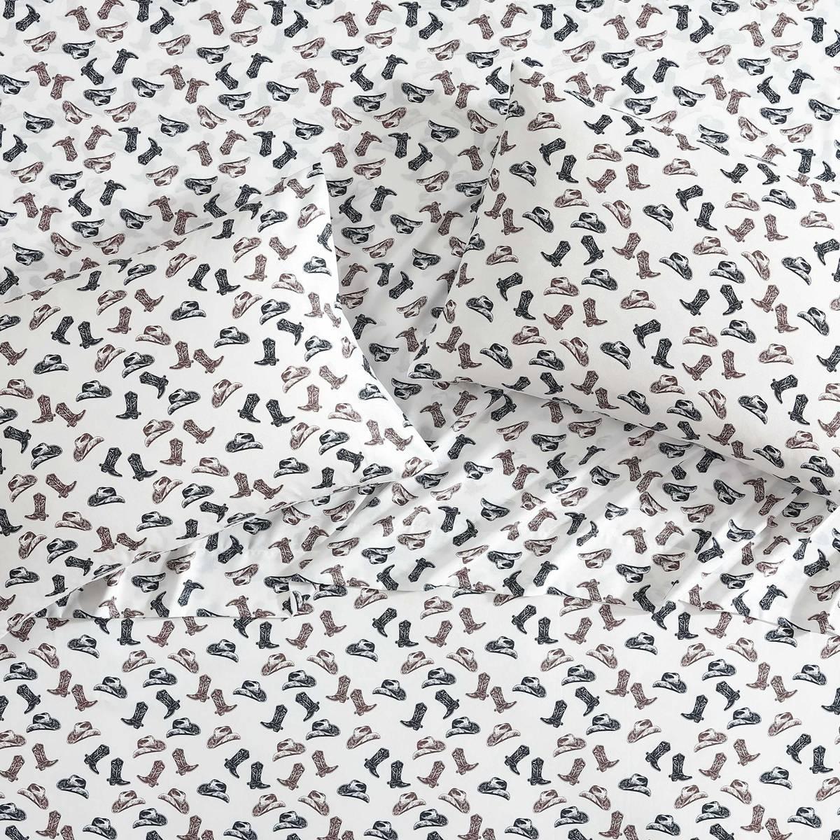 Wrangler Boots N Hats Microfiber Sheet Set