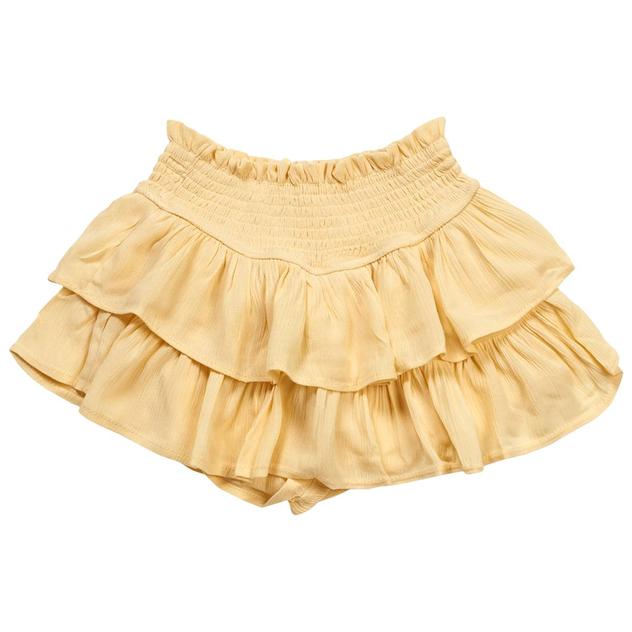 Girls (7-16) No Comment Solid Smocked Tiered Skort