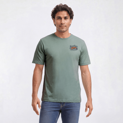 Mens IZOD(R) Blue Cliff Crab Short Sleeve Tee