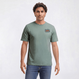 Mens IZOD(R) Blue Cliff Crab Short Sleeve Tee