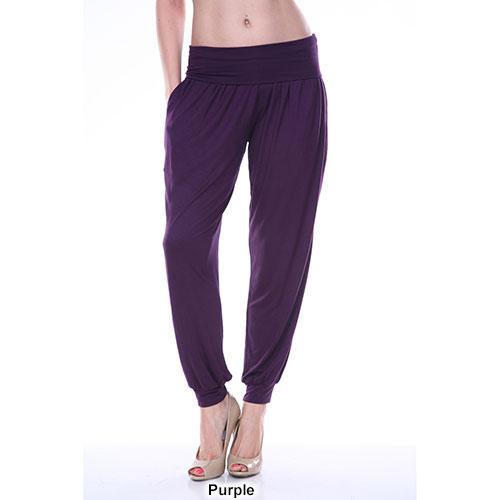 Womens White Mark Solid Harem Pants