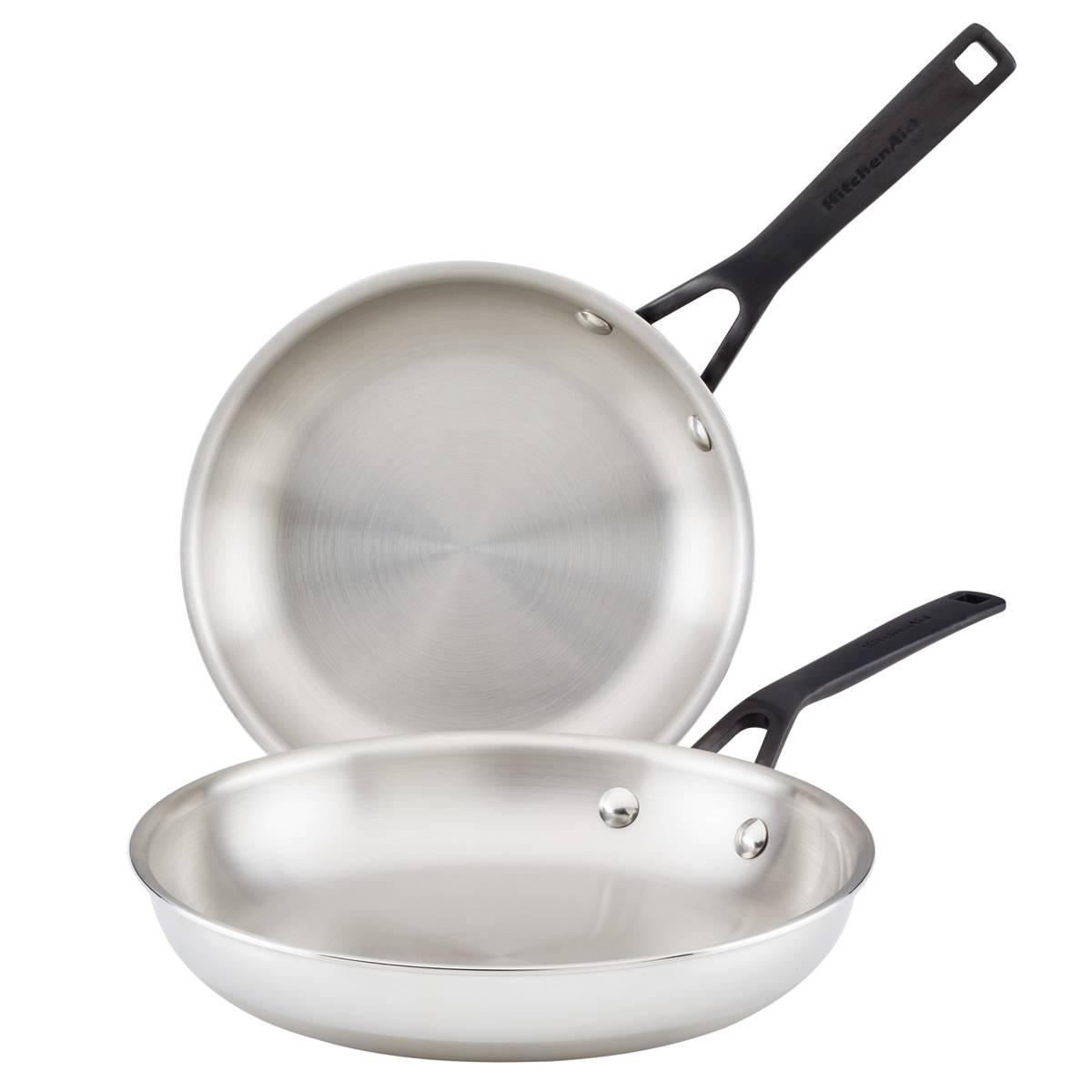 KitchenAid(R) 2pc. 5-Ply Clad Stainless Steel Frying Pan Set