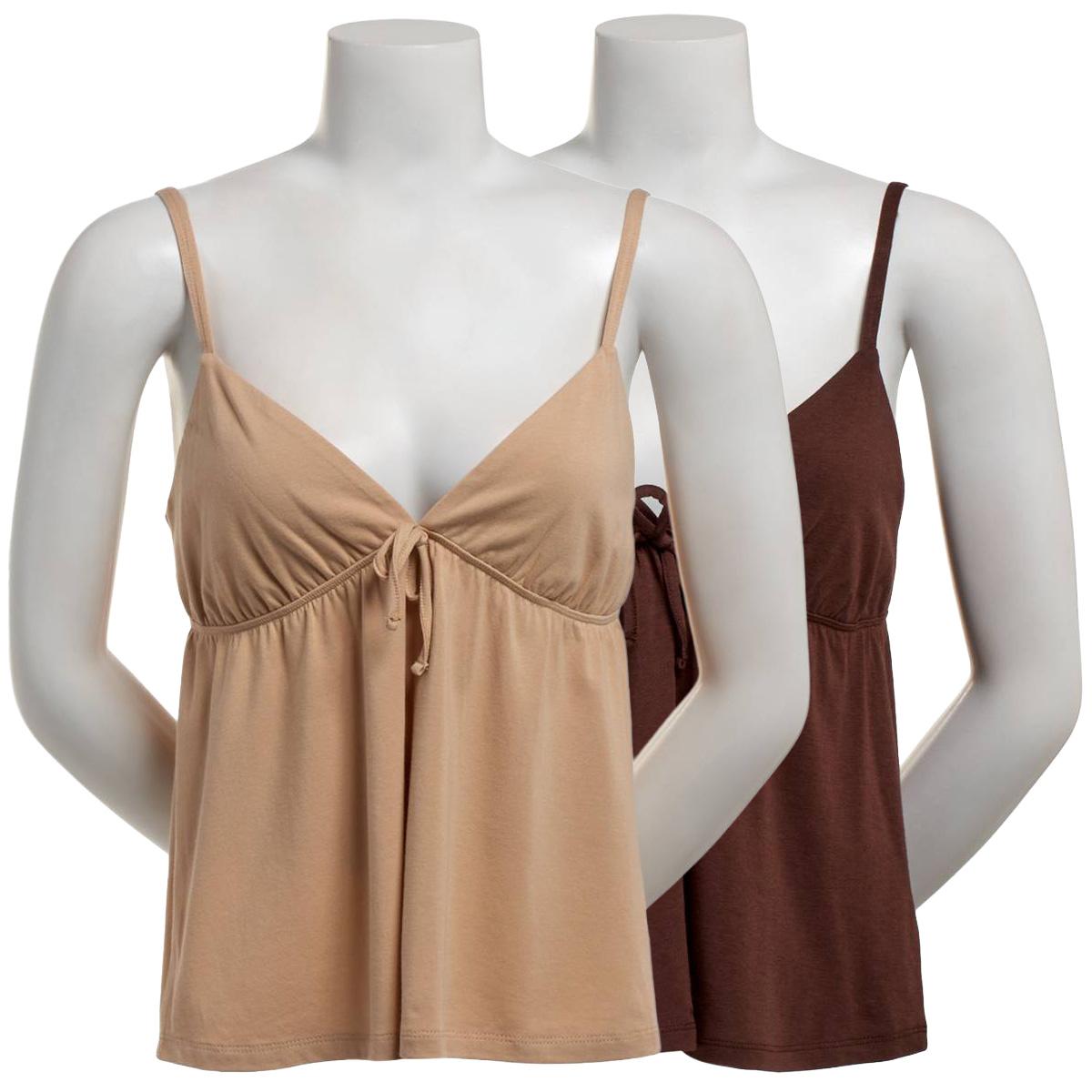 Juniors Lilys & Lace 2pk. Babydoll Camisoles with Ties