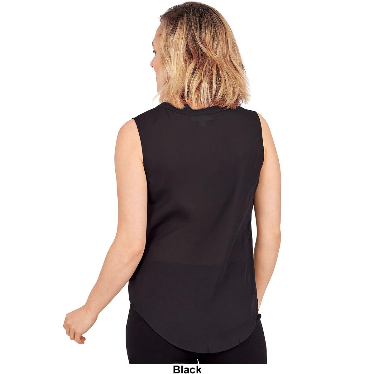 Womens Emaline Essentials  V-Neck Georgette Blouse