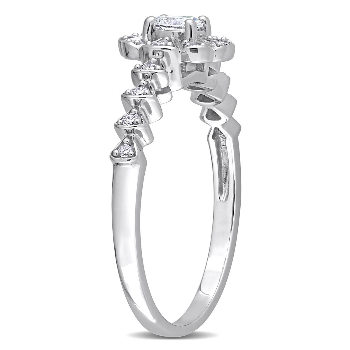 Diamond Classics™ 14kt. White Gold 1/3ctw. Diamond Oval Ring