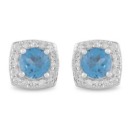 Nova Star(R) Silver Sterling Lab Grown Diamond Gemstone Earrings