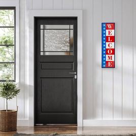 Northlight Seasonal Americana "Welcome" Metal Porch Board Sign