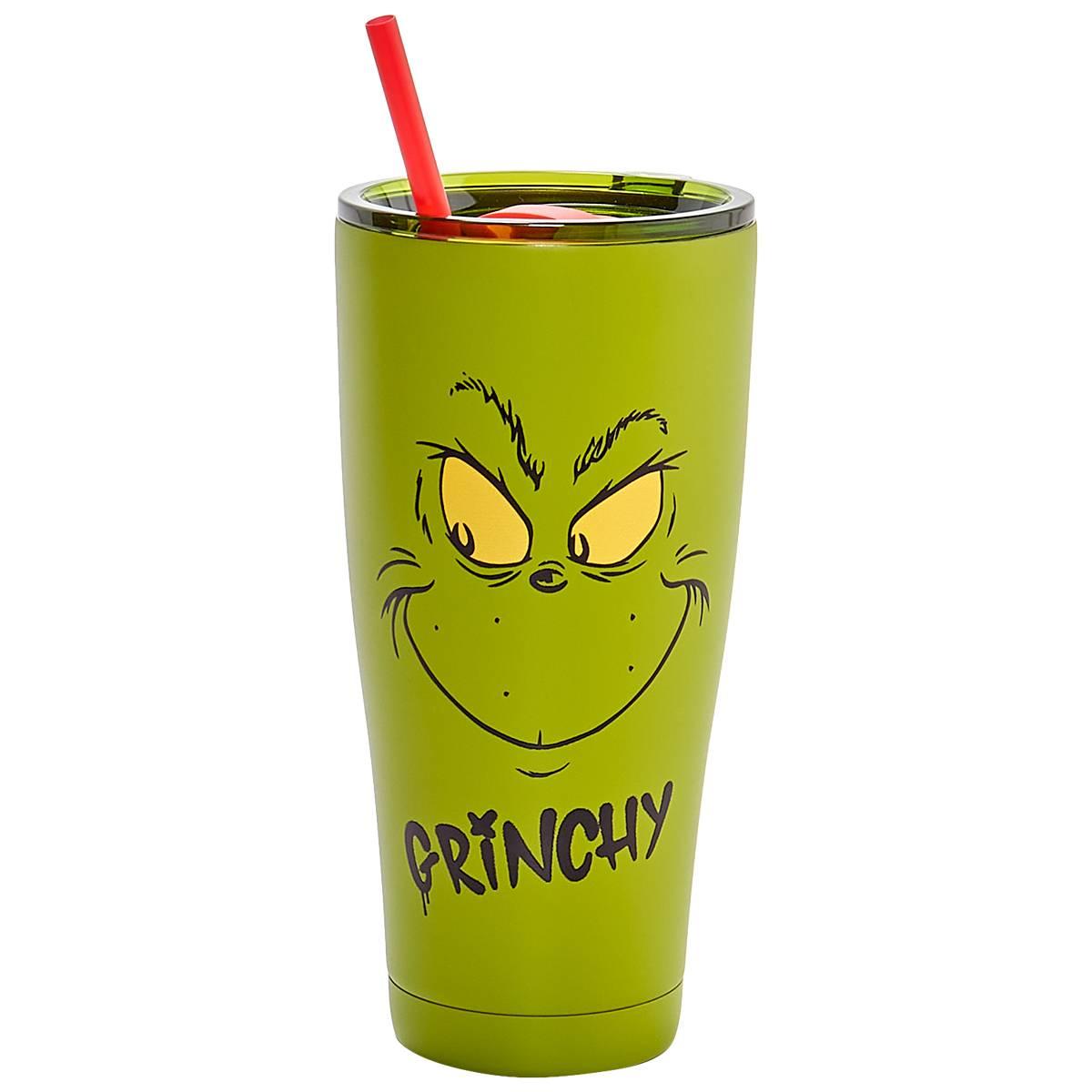 R Squared Grinchy Face Stainless Steel Tumbler