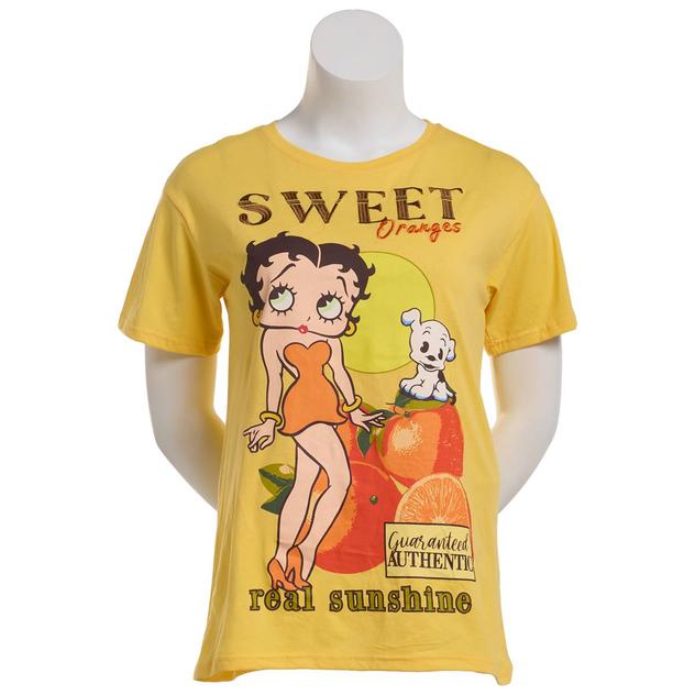 Juniors Freeze Betty Boop Sweet Orange Graphic Tee