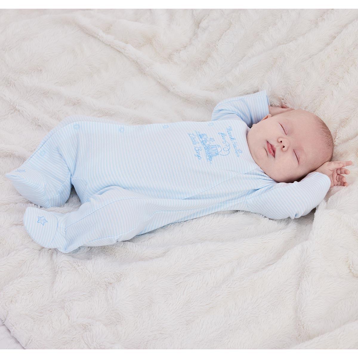 Baby Boy (Preemie-9M) Little Me(R) Thank Heaven Stripe Footie