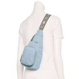 Stone Mountain Festival Denim Sling Crossbody Handbag