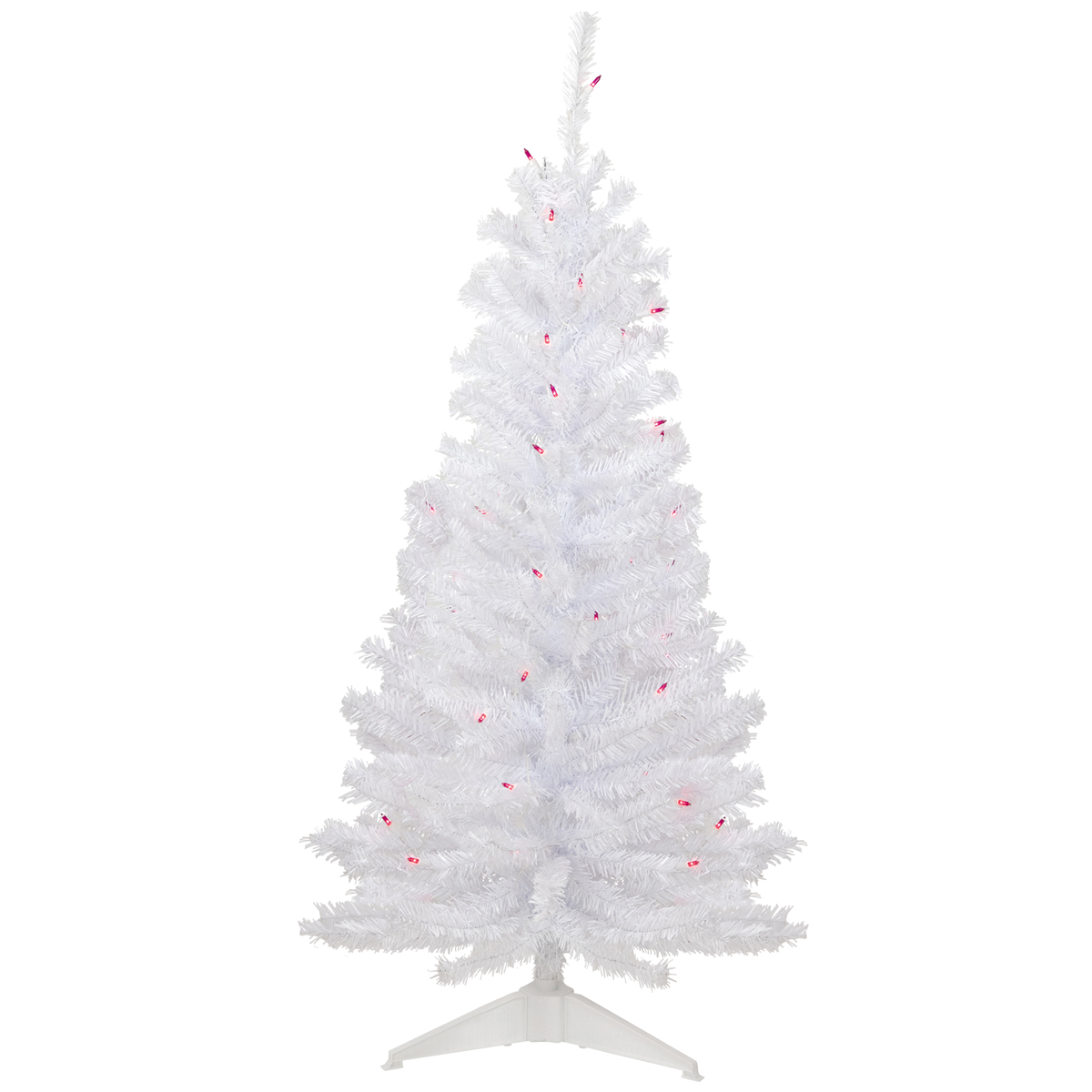 Northlight 4ft. Pre-Lit Slim Woodbury White Pine Christmas Tree