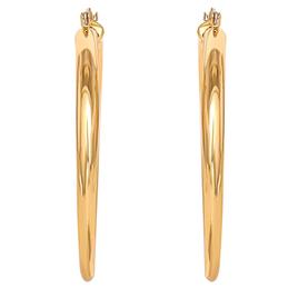 Jessica Simpson Imitation Yellow Gold Plated Hoop Earrings