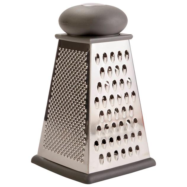 Famous Brand Stainless Steel 4 Sided Grater with Soft Grip Handle