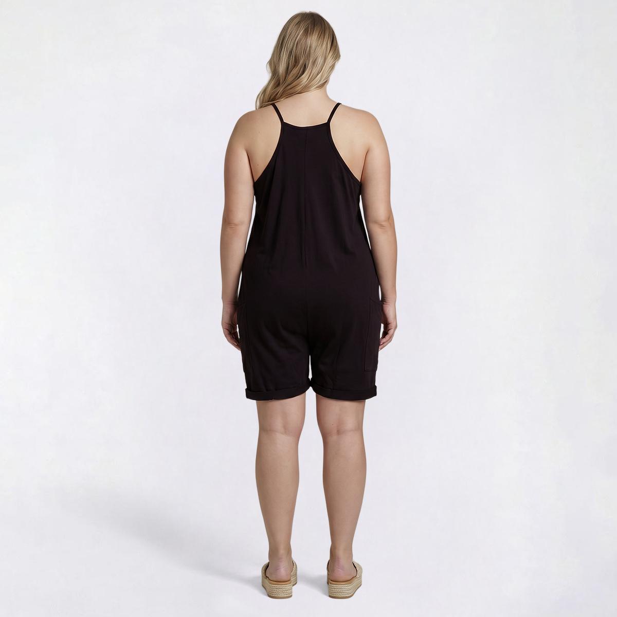 Juniors Plus Jolie & Joy Oversized Onesie Romper With Pockets