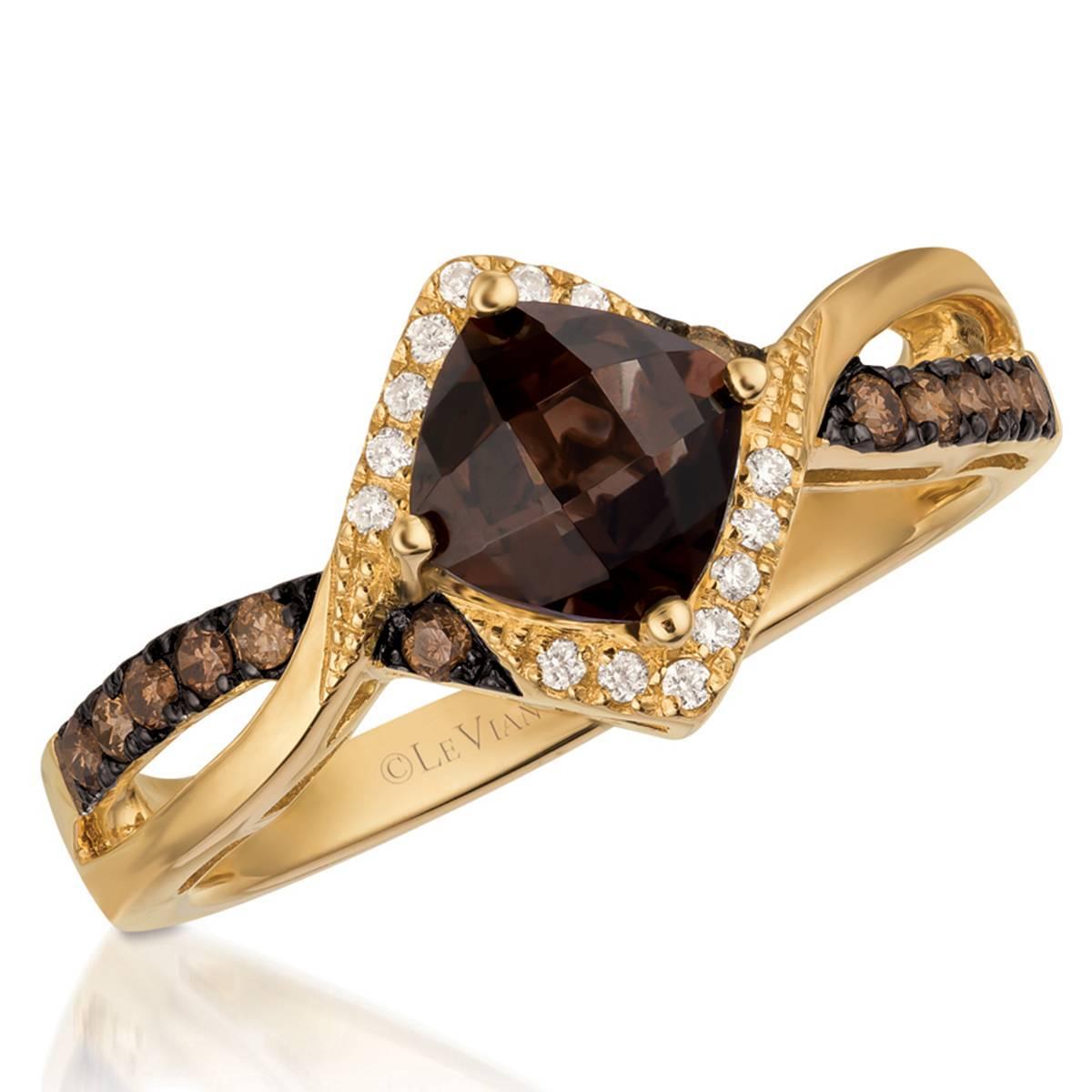 Le Vian(R) Honey Gold(tm) Chocolate Quartz(R) Diamond Ring