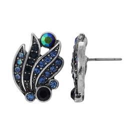 1928 Silver-tone Vintage Inspired Button Earrings