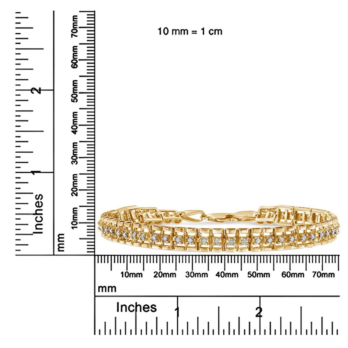 Haus of Brilliance Yellow Gold Diamond Link Tennis Bracelet