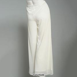 Womens MSK Glitter Mesh Wide Leg Palazzo Pants