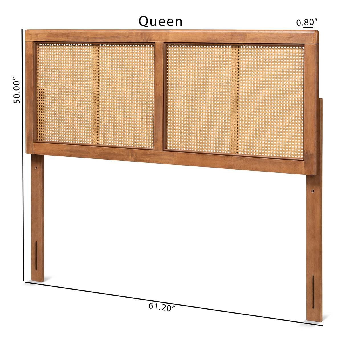 Baxton Studio Gilbert Ash Walnut Finished Wood Headboard