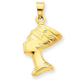 Unisex Gold Classics(tm) 14kt. 3-D Nefertiti Pendant
