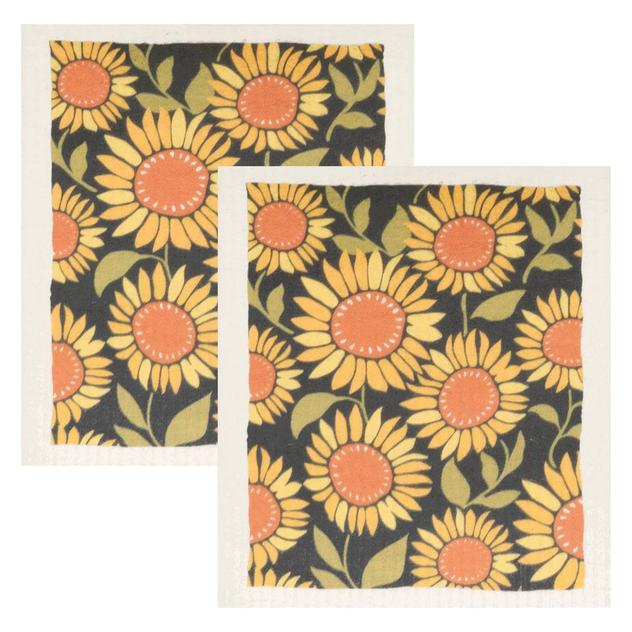 2pk. Sunny Groove Blossoms Swedish Dish Cloth