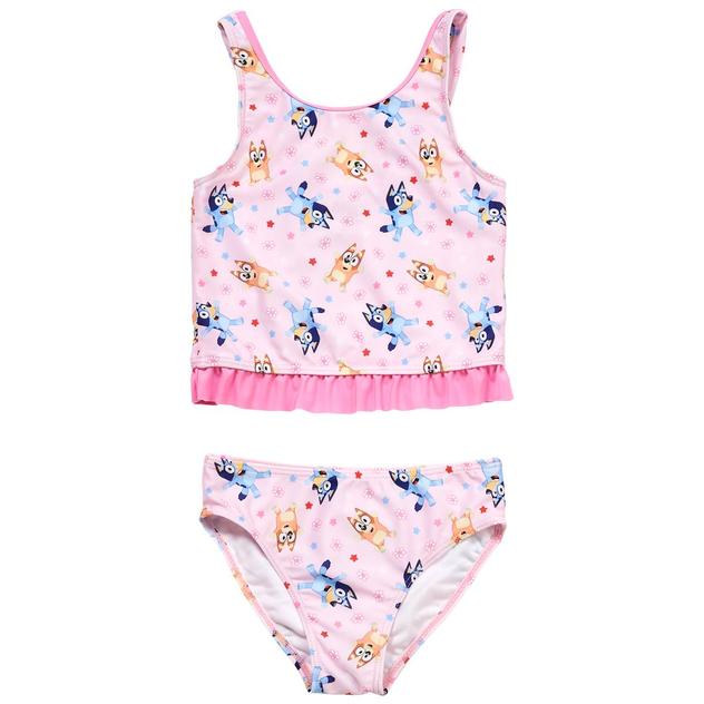 Girls (4-6x) Bluey 2pc. Floral and Stars Tankini Set