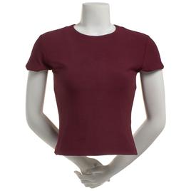 Juniors 7th & Hudson Short Sleeve Fitted Double Layered Tee
