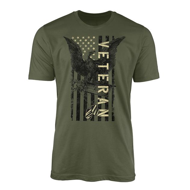 Mens Veteran Dog Tags Short Sleeve Graphic Tee