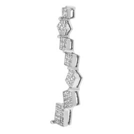Haus of Brilliance 10kt. White Gold 1.0ctw. Diamond Curve Pendant