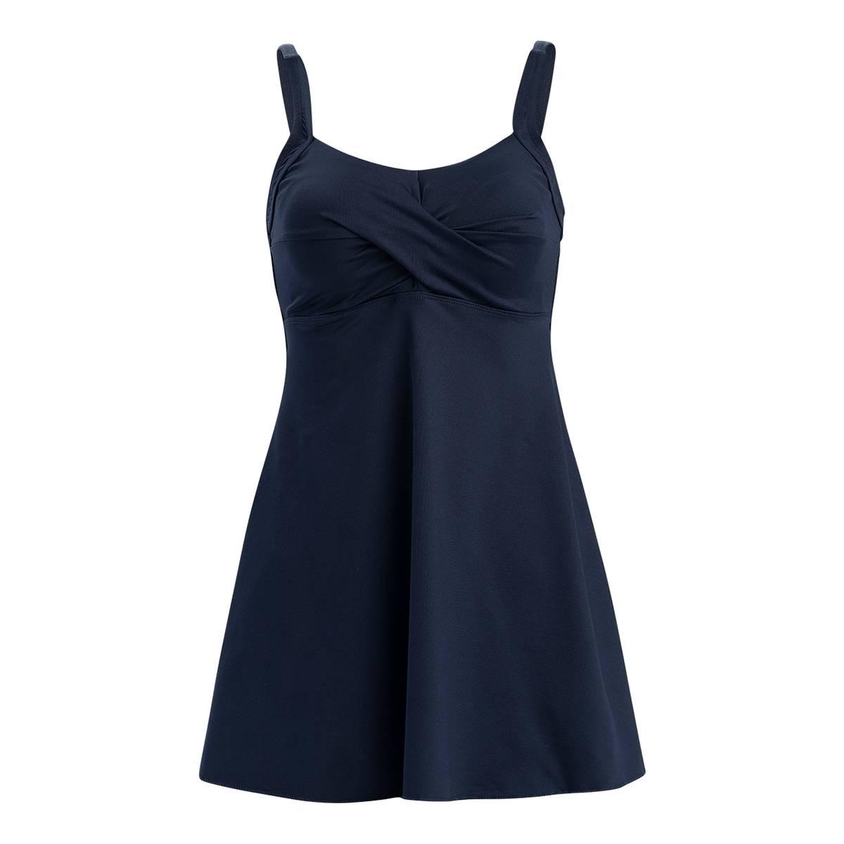 Womens Dolfin® Aquashape Pleat Front Fit & Flare Swimdress