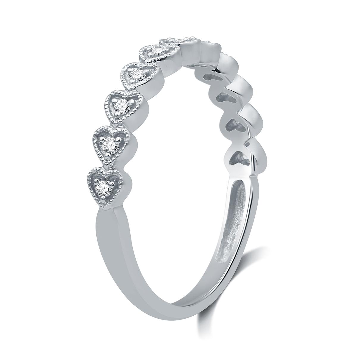 Endless Affection™ 1/10ctw. Diamond Sterling Silver Heart Band