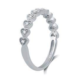Endless Affection™ 1/10ctw. Diamond Sterling Silver Heart Band